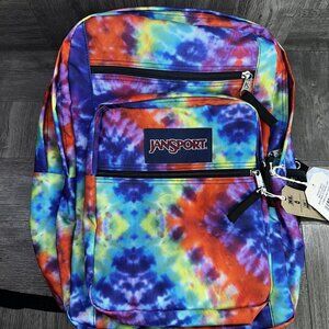 JanSport Big Student Red/Multi Hippie Day Multi-Pocket XL Book Bag JS0A47JK9TC